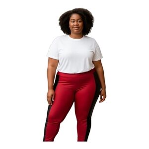 Laila Ali Red and Black Leggings for Versatile Style